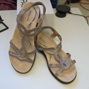 Dream Pairs Sandals with Rhinestone Embellishments